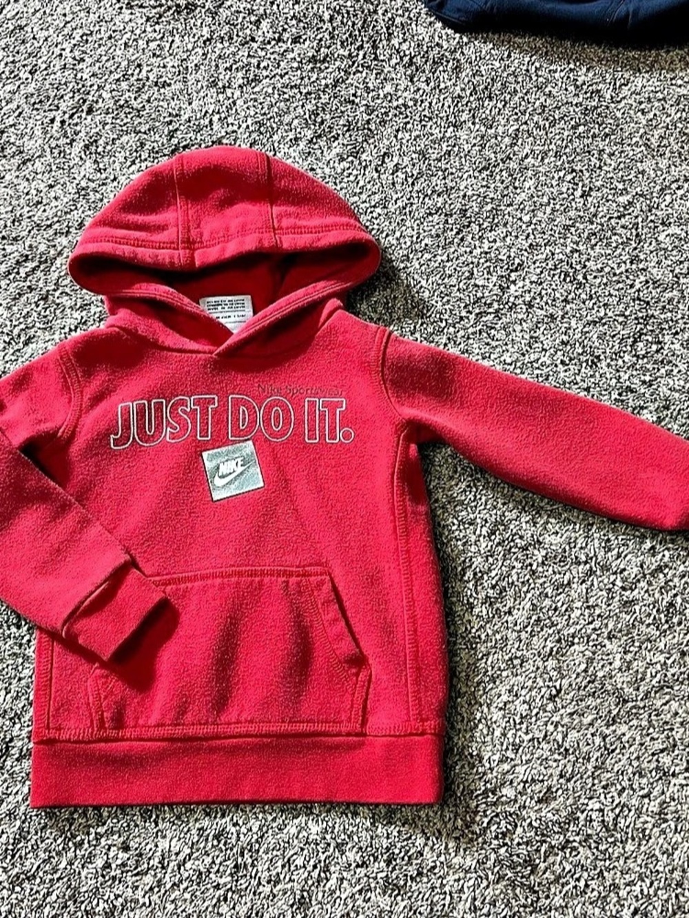 Nike Kids Red Just Do It Pullover Hoodie